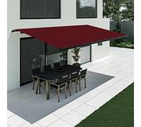 Tenda da sole rosso vino, modello Basic senza cassonetto, 2400 x 1500 mm, con manovella, configurazione individuale
