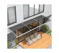 Tenda da sole silenziosa per esterni, protezione UV e pioggia, per portico e patio, in policarbonato trasparente, copertura esterna durevole (60 cm)