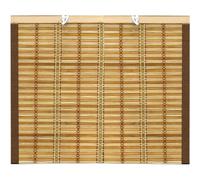 Tenda da sole Tapparella in midollino 1x2,6H mt con corda e bordo in cotone