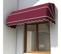 Tenda da sole telescopica pieghevole rossa per porta e finestra, baldacchino manuale impermeabile per patio, balcone e uso esterno, colori personalizzati disponibili, 160 cm L x 80 cm W