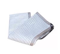 Tenda da Sole, Telo Ombreggiante con Occhielli 75% Protezione Solare, 2x2.0m 2x5.0m 3x4.0m 3x3.0m Argenteo in Tessuto per Terrazze, Protezione UV per Piante Piscina Pollaio(2x14.0m=6.6x46.0ft)