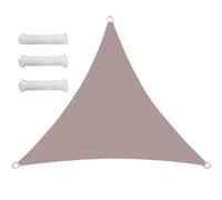 Tenda da Sole Tenda a Vela Impermeabile Rettangolo Quadrato Triangolare Tendalino 3.6x3.6x3.6m Tenda da Sole Telo Parasole Ombreggiante per Esterno Terrazzo Balcone Giardino Cachi