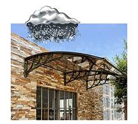 Tenda da sole trasparente in policarbonato per finestre, esterni, patio, giardino, porta, baldacchino, resistente ai raggi UV, impermeabile, estensione 16 (60 cm x 300 cm)
