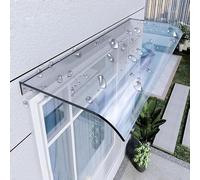 Tenda da sole trasparente per porta d'ingresso, in policarbonato trasparente, per finestre, tetti, verande, tettoie