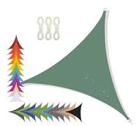 Tenda da sole triangolare, impermeabile, per balcone, patio, giardino, 95% di protezione dai raggi UV, per esterni, in tela (verde scuro, 4,5 x 4,5 x 4,5 m)