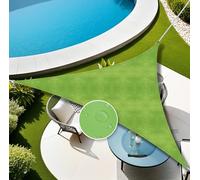 Tenda da sole triangolare impermeabile, protezione UV per esterni, in poliestere, resistente, per balcone e patio, verde erba, 2 x 2 x 2 m, perfetta per la protezione solare