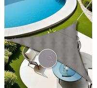 Tenda da sole triangolare impermeabile, protezione UV per esterni, patio, balcone, baldacchino, parasole in poliestere resistente, colore grigio, 1,5 x 1,5 x 1,5 m, perfetta per la protezione solare
