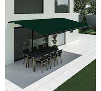 Tenda da sole verde scuro, modello Basic senza cassonetto, 2400 x 1500 mm, con manovella, configurazione individuale