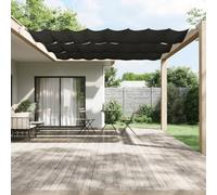 Tenda da sole Verticale Antracite 140 x 420 cm in tessuto Oxford, contro il vento e la privacy, per la casa, schermo del balcone, resistente all'acqua e ai raggi UV, fissaggio facile con corda