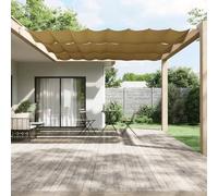 Tenda da Sole Verticale Beige, Tessuto Oxford 140x800 cm, Impermeabile e Anti-UV, per Balcone Giardino e Terrazzo, Tenda a Rullo Esterna con Kit Montaggio Completo