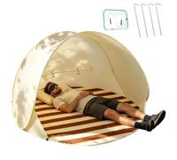 Tenda da Spiaggia 3-4 Persone Portatile Rete Fine | Tenda Parasole Portatile Per All'aperto, Escursioni, Picnic, Viaggio, Festa Estiva, Cortile, Patio, Giardino, Prato,