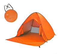 Tenda da spiaggia a montaggio rapido, resistente ai raggi UV, per 2 adulti o 3 bambini, leggera e facile da trasportare (arancione)
