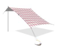 Tenda da spiaggia classica color pesca con pied de poule UPF50+, impermeabile, grande, portatile, con pala di sabbia, per campeggio, pesca, divertimento in cortile o picnic carpas para la Playa