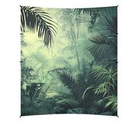 Tenda da spiaggia con alberi verdi della giungla tropicale, UPF50, impermeabile, con sacchi di sabbia e pala per sabbia, per campeggio, pesca, divertimento in giardino o picnic