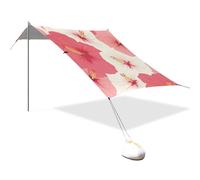 Tenda da spiaggia con fiore rosa, protezione UPF50+, impermeabile, con borsa per il trasporto, per viaggi in famiglia