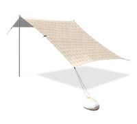 Tenda da spiaggia con fiori rosa, UPF50, impermeabile, parasole, con borsa per il trasporto, per cortile e campeggio