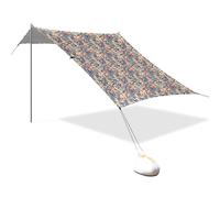 Tenda da spiaggia con foglie colorate, UPF50, leggera, grande, con pala per sabbia, per cortile e campeggio
