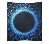 Tenda da spiaggia con pianeta glitterato blu-nero, UPF50+, impermeabile, con borsa per il trasporto, per campeggio, pesca, divertimento in giardino