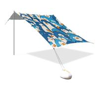 Tenda da spiaggia e baldacchino impermeabile con pinguino blu progettato UPF50+ con sacchi di sabbia e pala di sabbia per campeggio, pesca, divertimento in cortile o picnic carpa para Playa