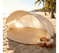 Tenda da spiaggia leggera e portatile con montaggio rapido | Tenda da spiaggia automatica pop-up per 2-3 persone | Essenziale per la spiaggia | Traspirante e spaziosa | Ottima per campeggio e picnic |