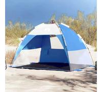 Tenda da spiaggia per 2 persone, colore azzurro, a sgancio rapido, impermeabile, con rete per ventilazione e picchetti per stabilità come ombra e riparo