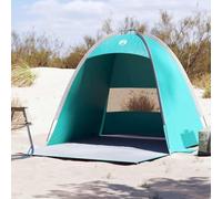 Tenda da spiaggia per 3 persone, verde mare, impermeabile, antivento, con custodia, facile da montare, protezione solare per spiaggia e giardino
