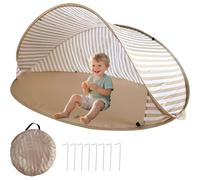 Tenda da spiaggia per bambini, anti UV, pop up, tenda anti UV, per bambini, spiaggia, pieghevole, UPF50+, con borsa per il trasporto e picchetti, capannone portatile per spiaggia, giardino, campeggio