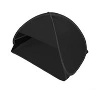 Tenda da spiaggia per computer portatile, parasole compatto, antivento, con supporto per telefono, in vinile, colore: nero