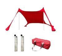 Tenda da spiaggia per esterni, riparo dal sole, tenda da campeggio, antivento, monopezzo, tenda a baldacchino, UPF50+, portatile, per famiglia Bea, colore: rosso
