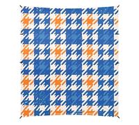 Tenda da spiaggia pieghevole arancione pied de poule, protezione UPF50+, impermeabile, con sacchi di sabbia e pala, per campeggio, picnic, cortile
