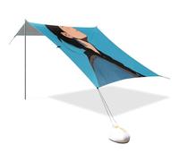 Tenda da spiaggia pieghevole da donna, blu, UPF50, facile da installare, portatile, con borsa per il trasporto, per campeggio, pesca, divertimento in giardino o picnic