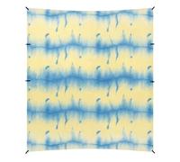 Tenda da spiaggia pieghevole irregolare Tie-dye in giallo e blu, UPF50, impermeabile, con borsa per il trasporto, per campeggio, pesca, divertimento in giardino