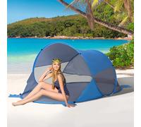 Tenda da spiaggia pieghevole Outsunny per 1-2 persone 200X120X90 cm Blu