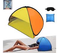 Tenda da spiaggia pop up combinata con mini ombrellone, montaggio rapido e antivento, perfetta per le vacanze estive