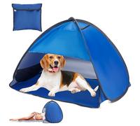 Tenda da spiaggia pop-up, mini tenda portatile per cani, riparo dal sole, per laptop, telefono e animali domestici, con supporto per telefono e custodia