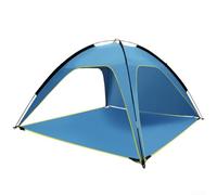 Tenda da spiaggia pop-up portatile con protezione UV impermeabile parasole per 3-4 persone famiglia campeggio all'aperto con tappetino e ventilazione design (modello aggiornato)