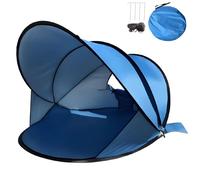 Tenda da spiaggia pop up, tenda da spiaggia per 2-3 persone, protezione UV 40+, protezione pop-up, protezione UV, senza BPA, con borsa per il trasporto, protezione dal vento, tenda da lancio per la