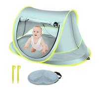 Tenda da spiaggia pop up, tenda da spiaggia per bambini, con piscina, portatile, protezione UV, con custodia, impermeabile, per picnic, giardino (blu, grande)