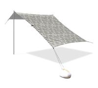 Tenda da spiaggia portatile da campeggio parasole baldacchino UPF 50+ protezione UV parasole a righe sfondo modello di ancoraggio