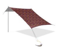 Tenda da spiaggia portatile da campeggio parasole baldacchino UPF 50+ protezione UV parasole mandala fenice