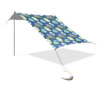 Tenda da spiaggia portatile da campeggio parasole baldacchino UPF 50+ protezione UV parasole modello stella del calcio