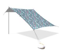 Tenda da spiaggia portatile da campeggio parasole baldacchino UPF 50+ protezione UV parasole motivo impronta amore