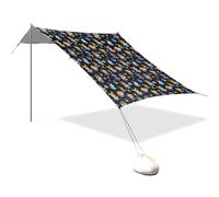Tenda da spiaggia portatile da campeggio parasole baldacchino UPF 50+ protezione UV parasole per cani astronave modello