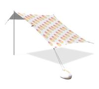 Tenda da spiaggia portatile da campeggio parasole baldacchino UPF 50+ protezione UV parasole pesca sfondo bianco