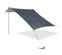 Tenda da spiaggia portatile da campeggio parasole baldacchino UPF 50+ protezione UV parasole sfondo blu modello camion