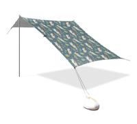 Tenda da spiaggia portatile da campeggio parasole baldacchino UPF 50+ protezione UV parasole testa ossa modello cactus