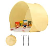 Tenda da spiaggia portatile, protezione solare automatica, spaziosa tettoia resistente ai raggi UV con struttura robusta, rete traspirante ventilata, dispositivo pieghevole con tenda stile cabana, per