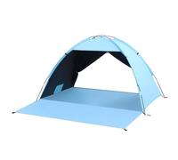 Tenda da spiaggia, protezione UV 80 + tenda da spiaggia per 2 - 3 persone, stabile protezione dal vento con porta anteriore e posteriore, circolazione dell'aria SBS, chiusura lampo, piccola dimensione
