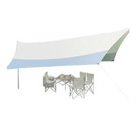 Tenda da spiaggia resistente, protezione dai raggi UV, parasole per esterni, resistente al vento, per giardino, picnic e campeggio, extra large, 5 m x 4,5 m, facile da montare, portatile