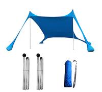 Tenda da spiaggia, riparo dal sole, ombreggiatura fredda, per pesca, campeggio, viaggi, con tessuto ad acqua, pali di stabilità, ancore